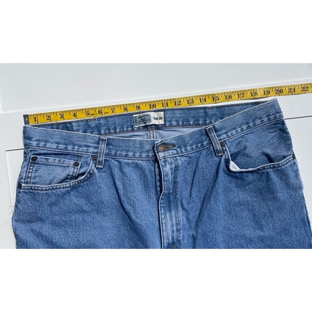 Levi’s Signature Men’s Jeans 42x30 Medium Wash Regular Fit 100% Cotton Denim - Picture 4 of 11